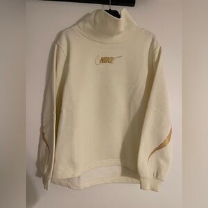 Girls Nike Cream Turtleneck Sweatshirt